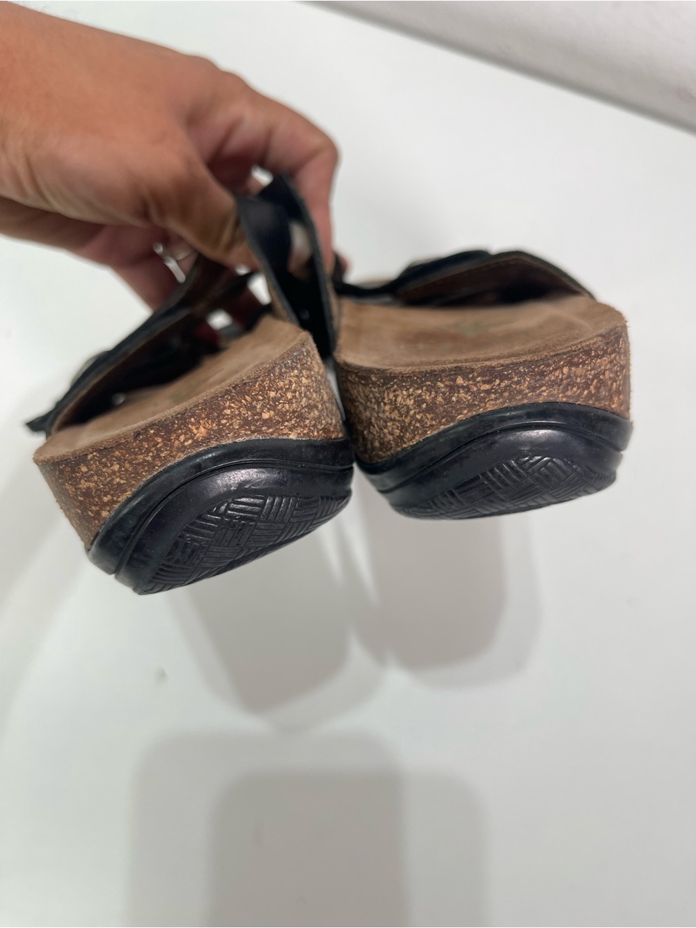 Dansko Janie Slide Cork Comfort Leather Sandals Wmn 38 Black Strappy Whimsigoth - Picture 3 of 5